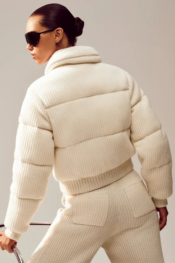 Pull matelassé Northstar en cachemire - Ivoire