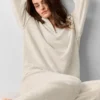 Pull New Class en laine et cachemire à fermeture éclair 1/4 - Gris chiné