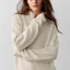 Pull New Class en laine et cachemire à fermeture éclair 1/4 - Gris chiné