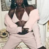 Pull Northstar en cachemire et fausse fourrure à fermeture éclair intégrale - Rose givré