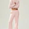 Pull Northstar en cachemire et fausse fourrure à fermeture éclair intégrale - Rose givré