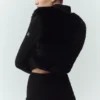Pull Northstar à fermeture éclair intégrale en fausse fourrure et cachemire - Noir