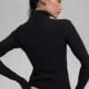 Pull-over Alosoft à demi-zip Rapid – Noir