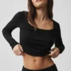 Pull-over à manches longues Sweater Knit Unwind - Noir