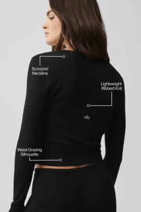 Pull-over à manches longues Sweater Knit Unwind – Noir