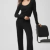 Pull-over à manches longues Sweater Knit Unwind - Noir