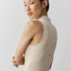 Pull sans manches en maille « Sweater Knit Unwind » - Avoine chiné