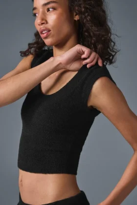Pull Snuggle à manches courtes – Noir