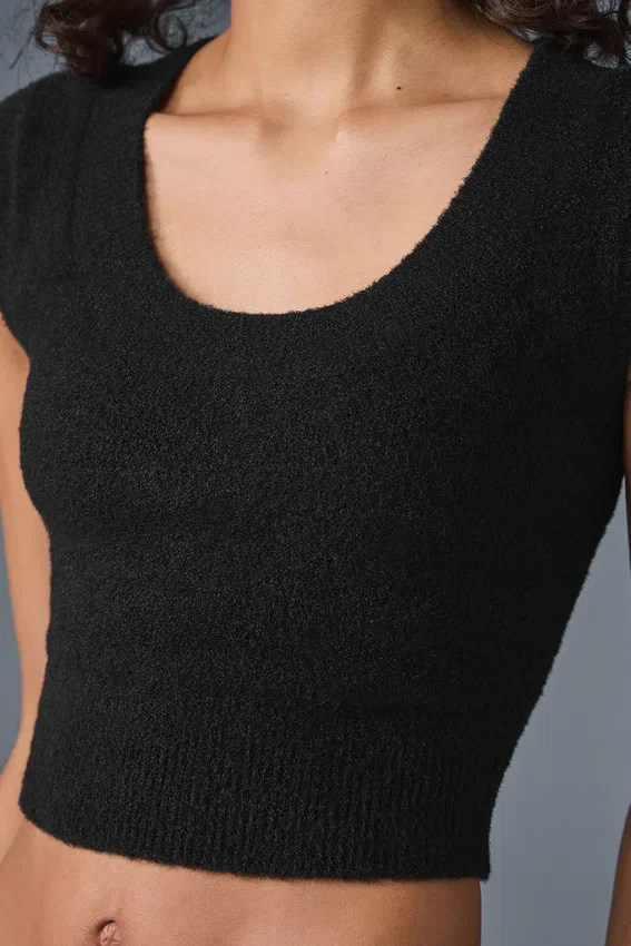 Pull Snuggle à manches courtes - Noir