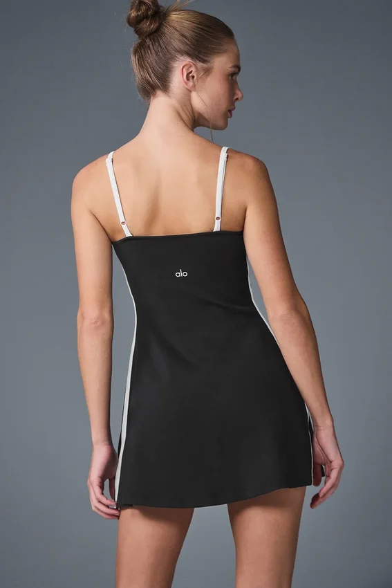 Robe ajustée Airbrush - Noir/Blanc