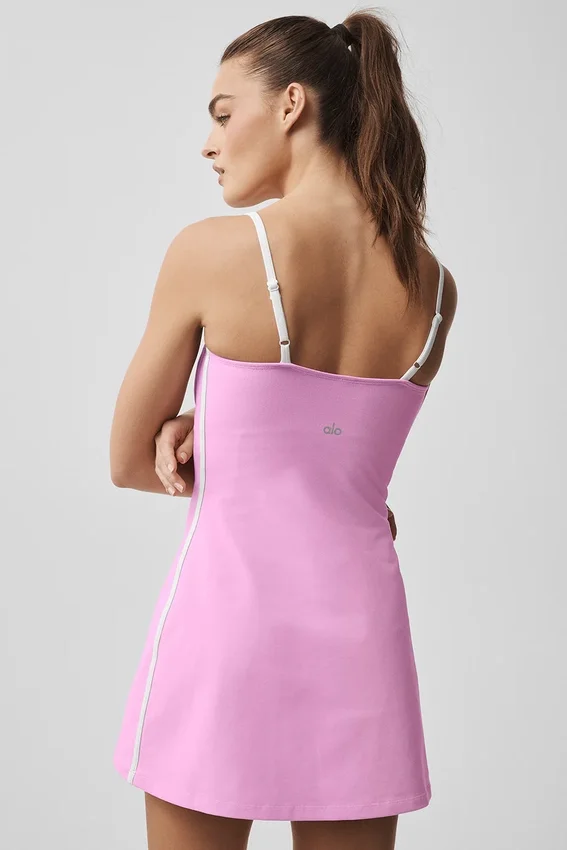 Robe ajustée Airbrush - Rose bonbon/Blanc