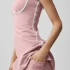 Robe ajustée Airbrush - Rose vintage/Blanc