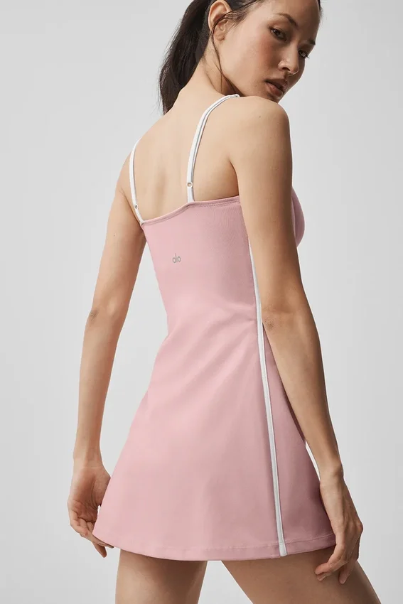 Robe ajustée Airbrush - Rose vintage/Blanc