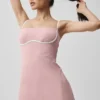 Robe ajustée Airbrush - Rose vintage/Blanc