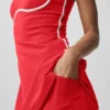Robe ajustée Airbrush - Rouge vif/Blanc