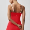 Robe ajustée Airbrush - Rouge vif/Blanc