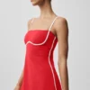 Robe ajustée Airbrush - Rouge vif/Blanc