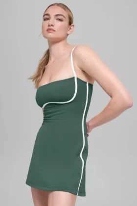 Robe ajustée Airbrush - Vert trèfle/Blanc
