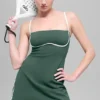 Robe ajustée Airbrush - Vert trèfle/Blanc