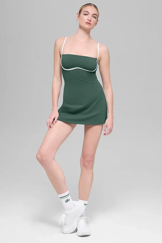 Robe ajustée Airbrush - Vert trèfle/Blanc