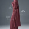 Robe-chemise micro-plissée - Truffe bordeaux
