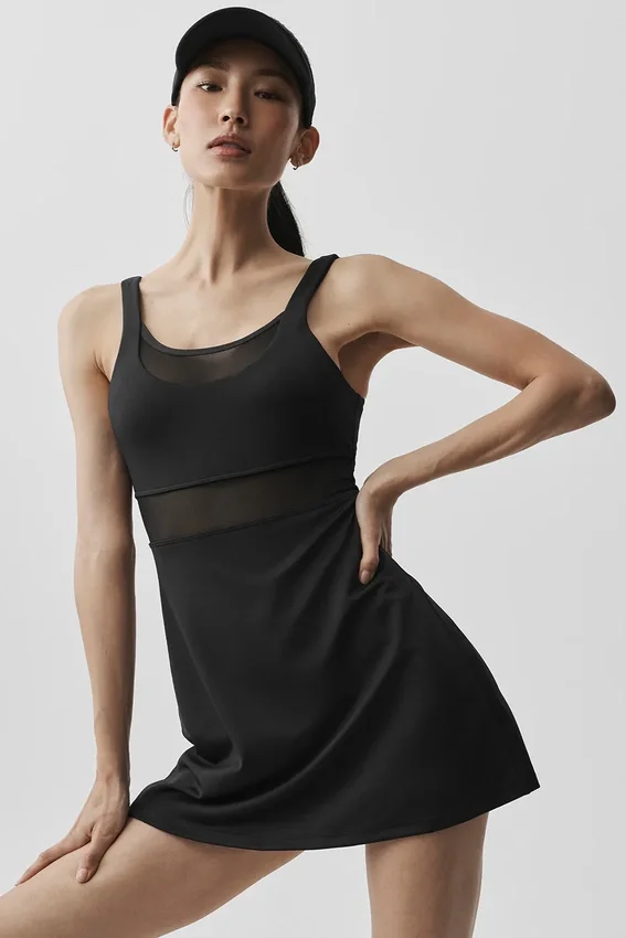 Robe de tennis Airlift Double Trouble - Noir