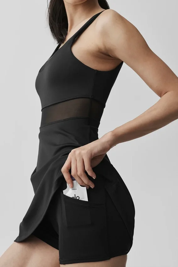 Robe de tennis Airlift Double Trouble - Noir