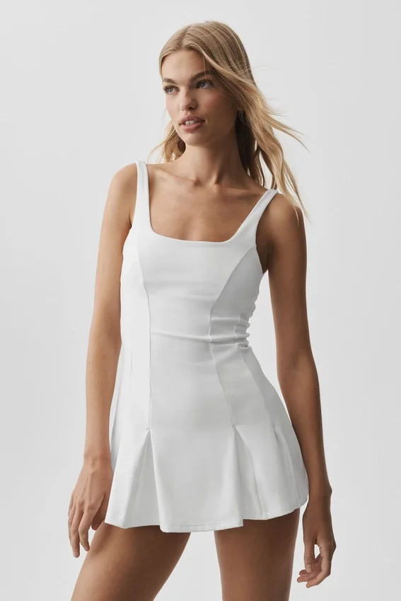 Robe de tennis Alo Softsculpt Topspin - Blanc