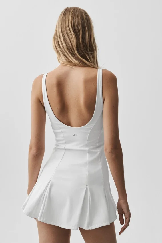 Robe de tennis Alo Softsculpt Topspin - Blanc