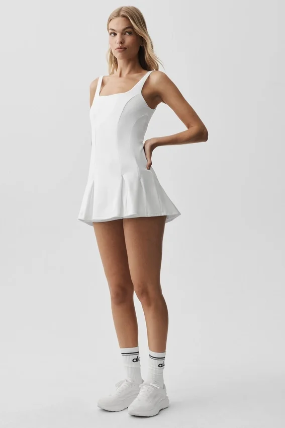 Robe de tennis Alo Softsculpt Topspin - Blanc