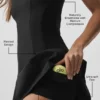 Robe de tennis Alo Softsculpt Topspin - Noir