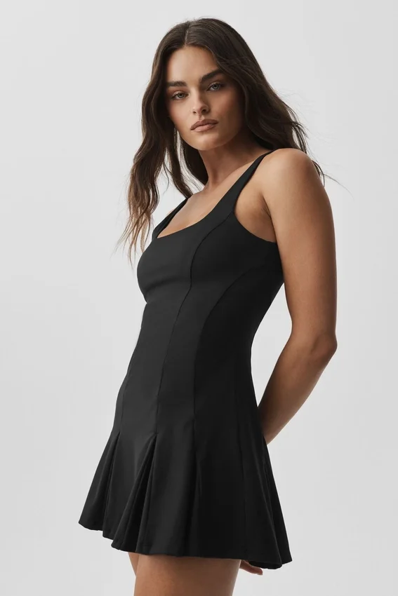 Robe de tennis Alo Softsculpt Topspin - Noir