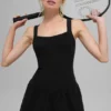 Robe de tennis Alosoft Break Point - Noir