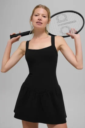 Robe de tennis Alosoft Break Point - Noir