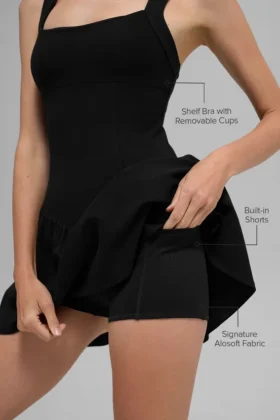 Robe de tennis Alosoft Break Point – Noir