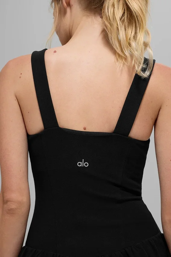 Robe de tennis Alosoft Break Point - Noir