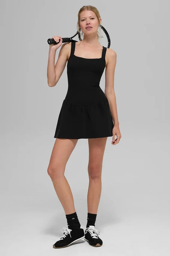 Robe de tennis Alosoft Break Point - Noir