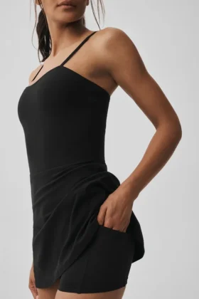 Robe de tennis Alosoft Courtside – Noir