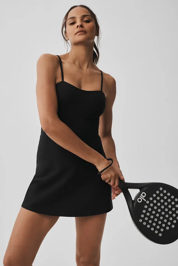 Robe de tennis Alosoft Courtside - Noir