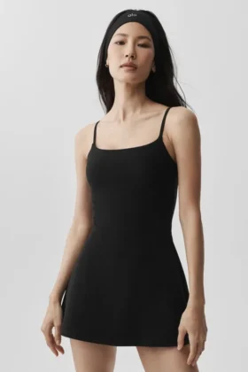 Robe de tennis Alosoft Encore - Noir