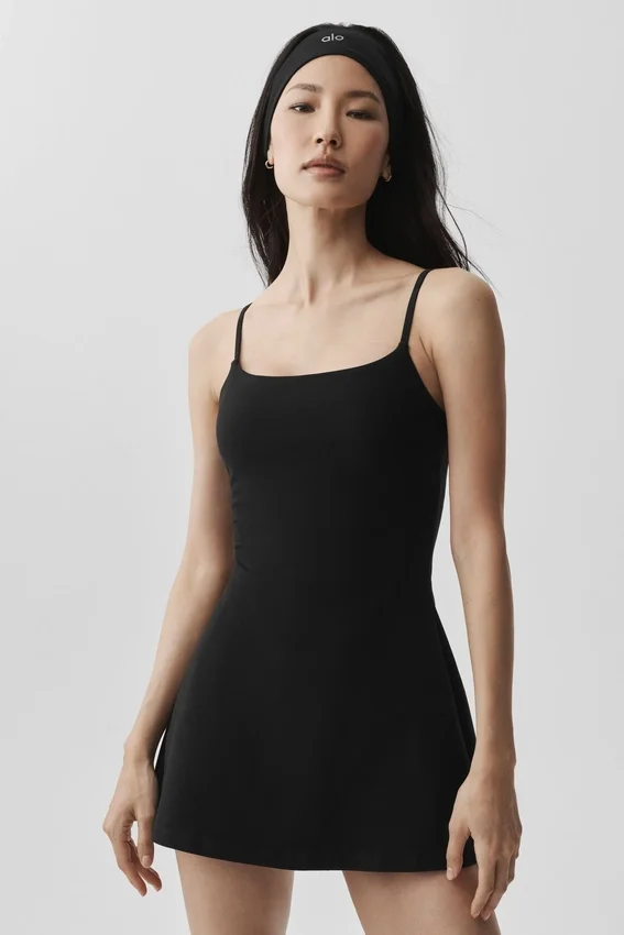 Robe de tennis Alosoft Encore - Noir