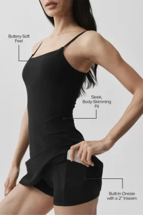 Robe de tennis Alosoft Encore – Noir