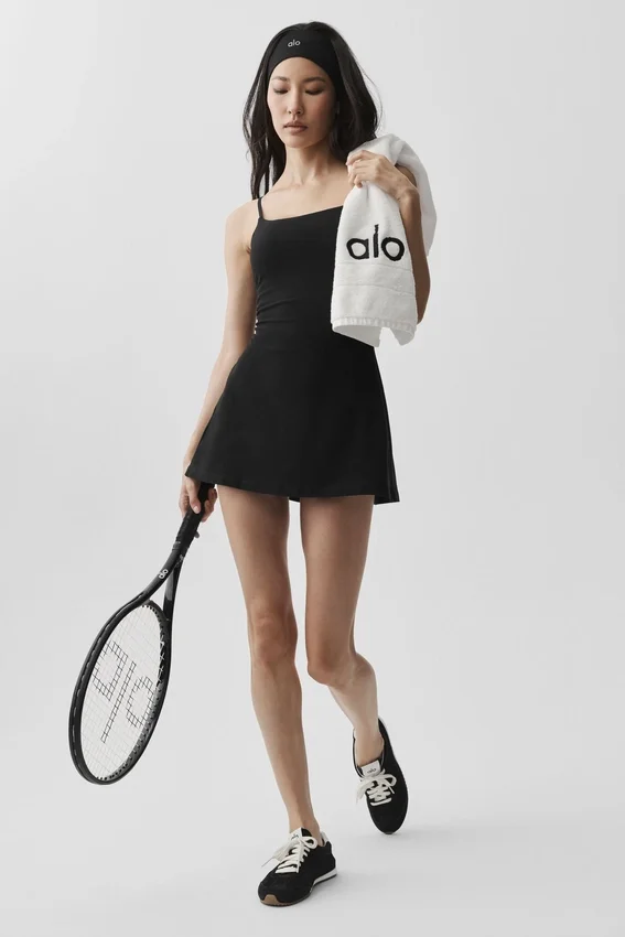 Robe de tennis Alosoft Encore - Noir