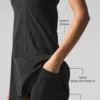 Robe de tennis Breezy - Noir