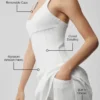 Robe de tennis corset Airbrush Sparks Fly – Blanche
