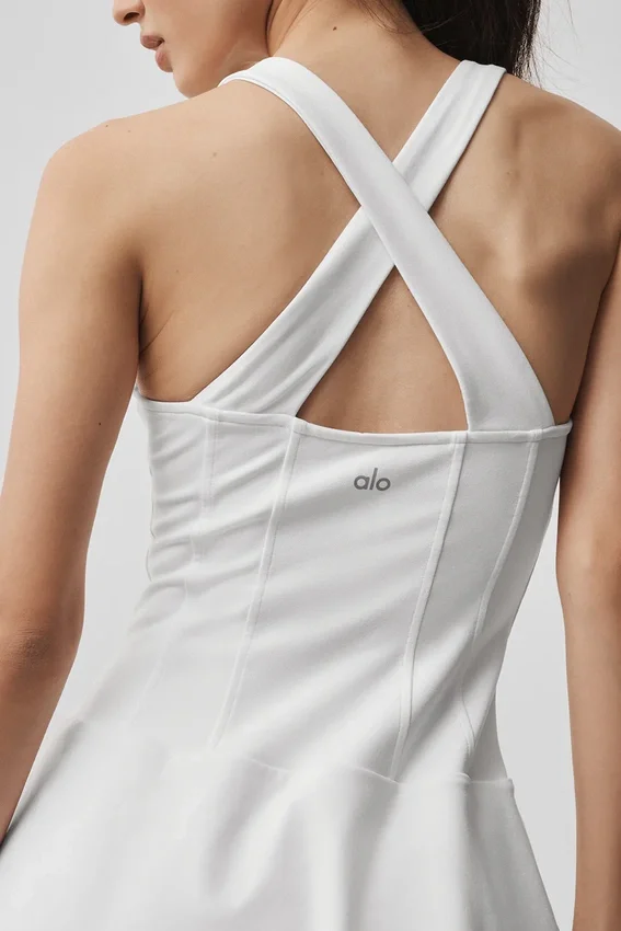 Robe de tennis corset Airbrush Sparks Fly – Blanche