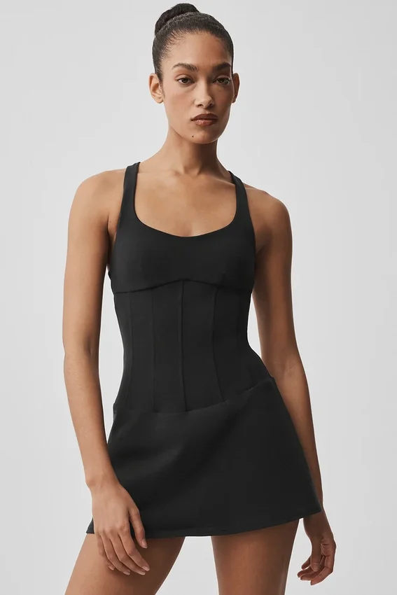 Robe de tennis corset Airbrush Sparks Fly - Noir