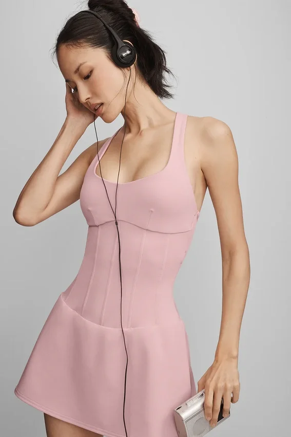 Robe de tennis corset Airbrush Sparks Fly – Rose vintage