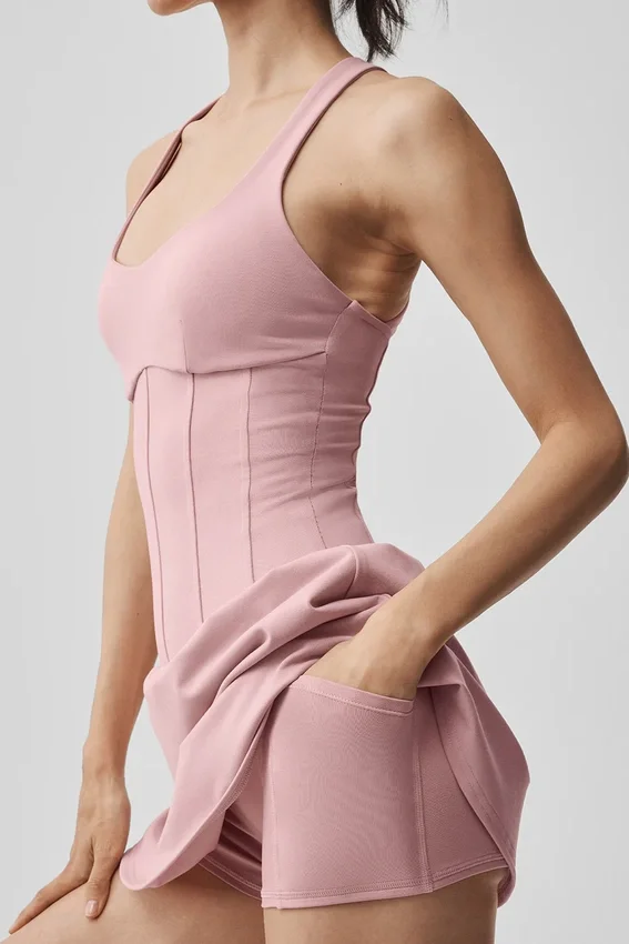 Robe de tennis corset Airbrush Sparks Fly – Rose vintage