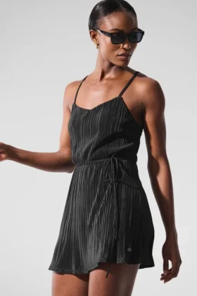 Robe de tennis « Micro Plissé » - Noir